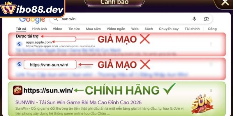 Cảnh giác Sunwin giả mạo xuất hiện
