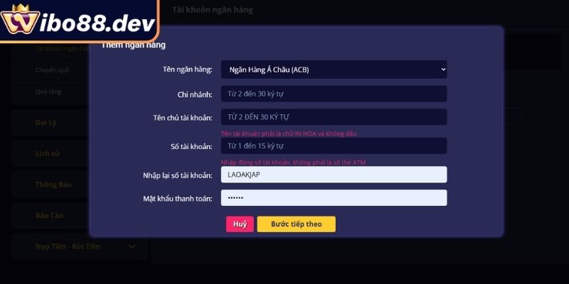 Rút Tiền Wibo88 – Hoàn Tất Giao Dịch Nhanh Gọn Chỉ Trong 1 Phút 1 Giao dịch nhanh qua tài khoản